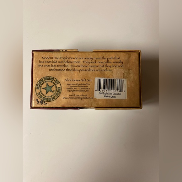 RARE! NWT! Vintage Collectible American Expedition Bald Eagle Shot Glass Set - Picture 7 of 7